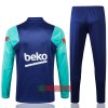 Tréninkový Mikina Soupravy FC Barcelona Čtvrt Zip 2021-22 Modrá Zelená pro Muži